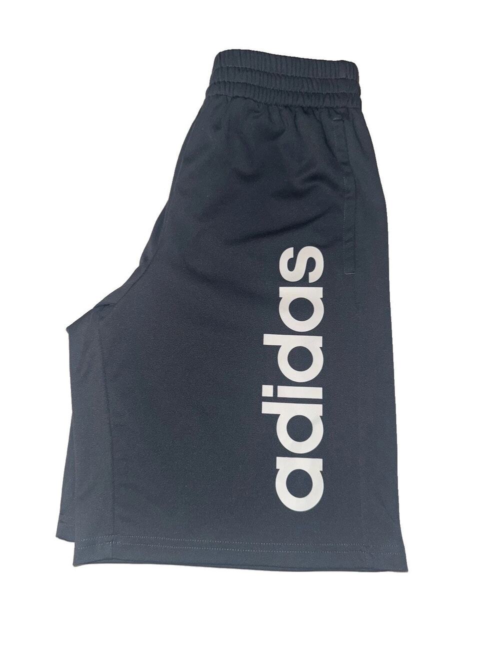 Adidas Boys Shorts Size M 10-12 Gray Athletic Performance Logo Elastic Waist